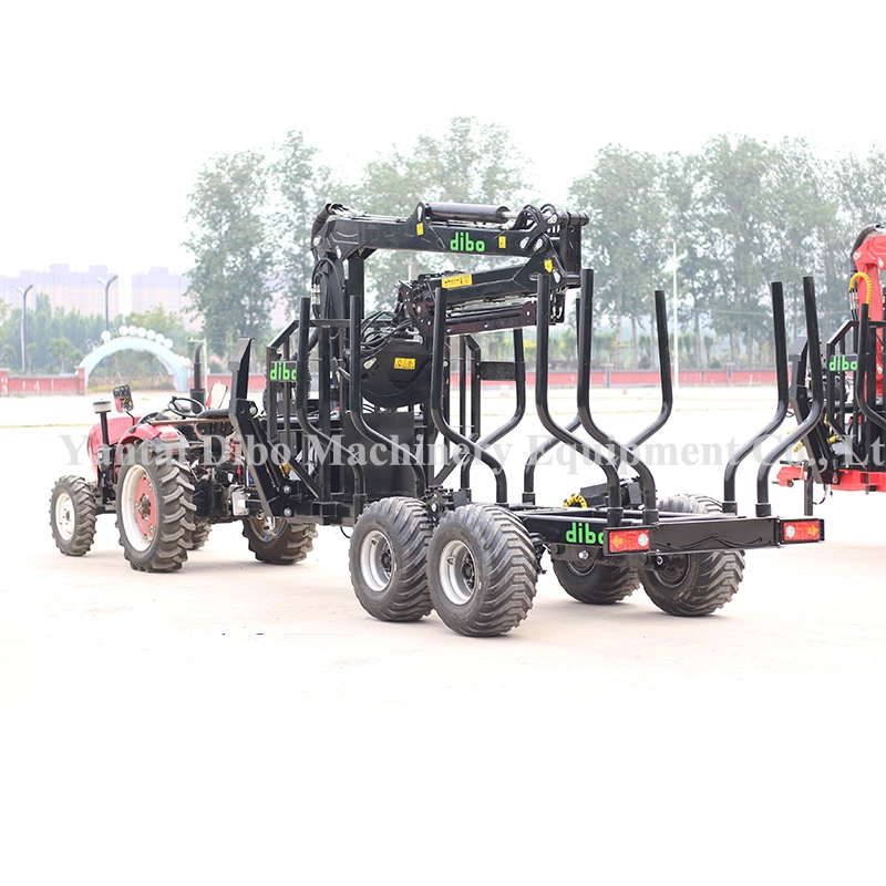 CE Forestry Firewood ATV Tow Behind Trailer Cranes for Tractor