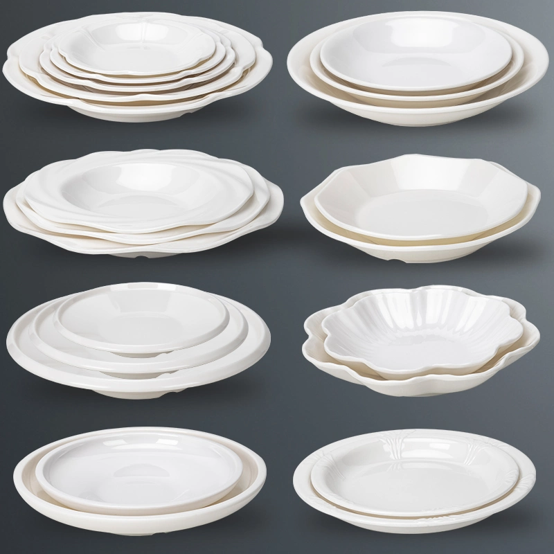 Food Grade Creative Whirlwind Pasta Plate for Restaurants and Hotels Tableware White Dinner Plate Western Steak Dishes Plates