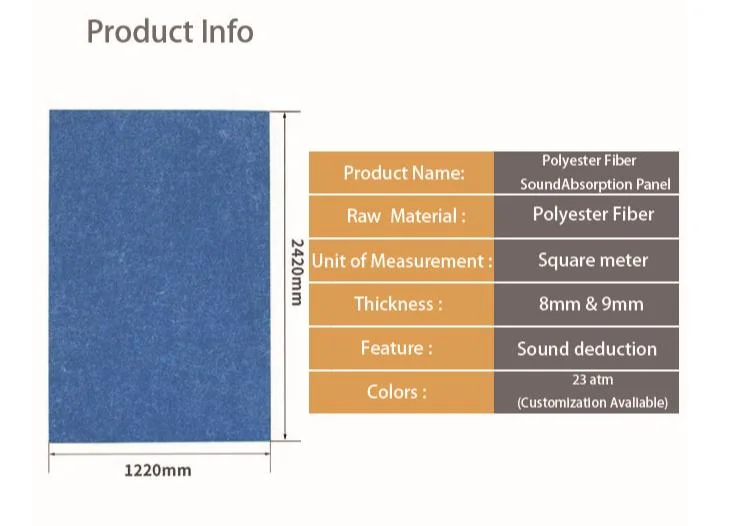 Painel acústico material PET para fins de absorção sonora de decoração