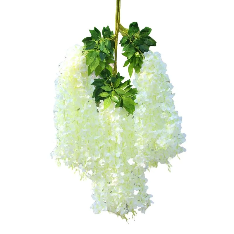 Indoor Wedding Ceiling Decoration Simulation Plant Wall Simulation Wisteria Artificial Flowers