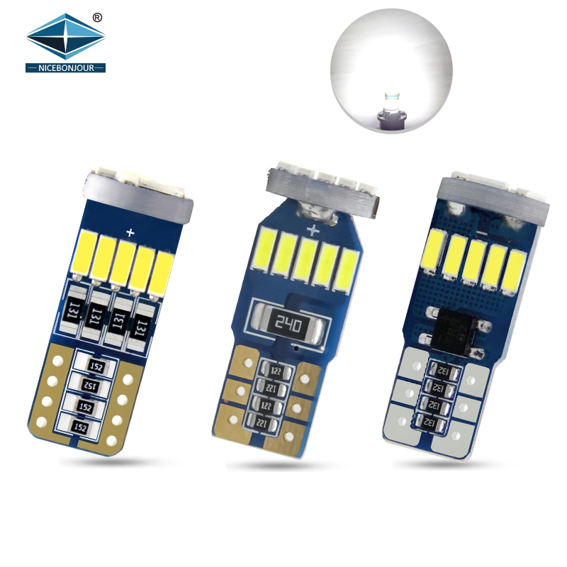 Commerce de gros de l'intérieur de T10 4014SMD 12V 24V Blanc Rouge Jaune 194 de la lampe témoin LED Canbus voiture