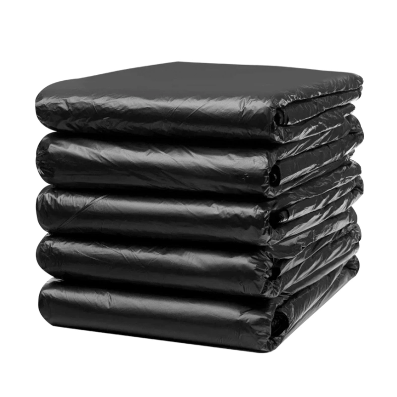 High Strength Black Garbage Bag Flat Pocket Original Factory