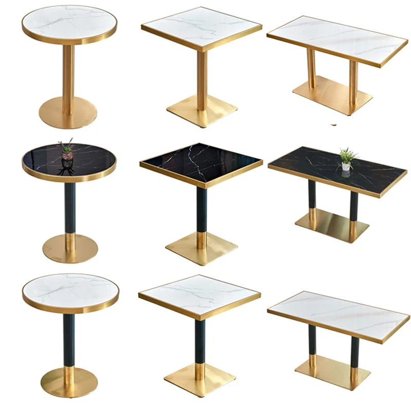Café modernas cadeiras de mesa mesa de jantar de Fast Food Mobiliário Restaurante Bar Pub cadeiras de mesa com haste de metal