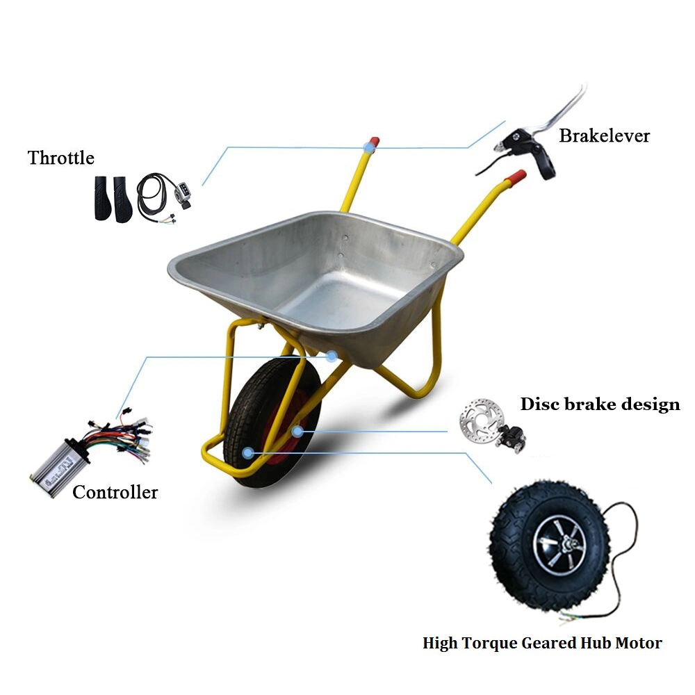 14.5 Inch High Torque 36V/48V 500W Electric Wheelbarrow Hub Motor Kit