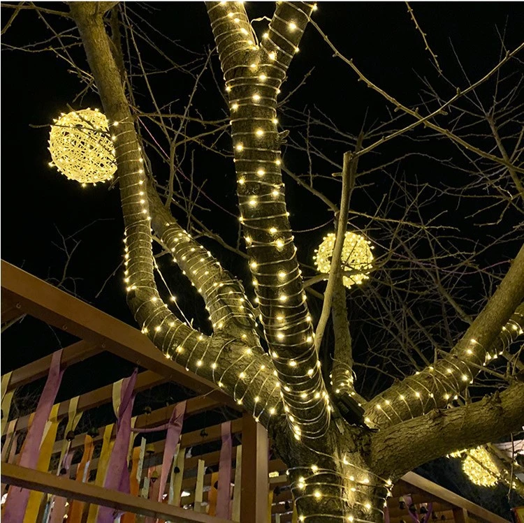 LED Solar Micro String Lights Waterproof Patio exterior Iluminación Navidad Decoración