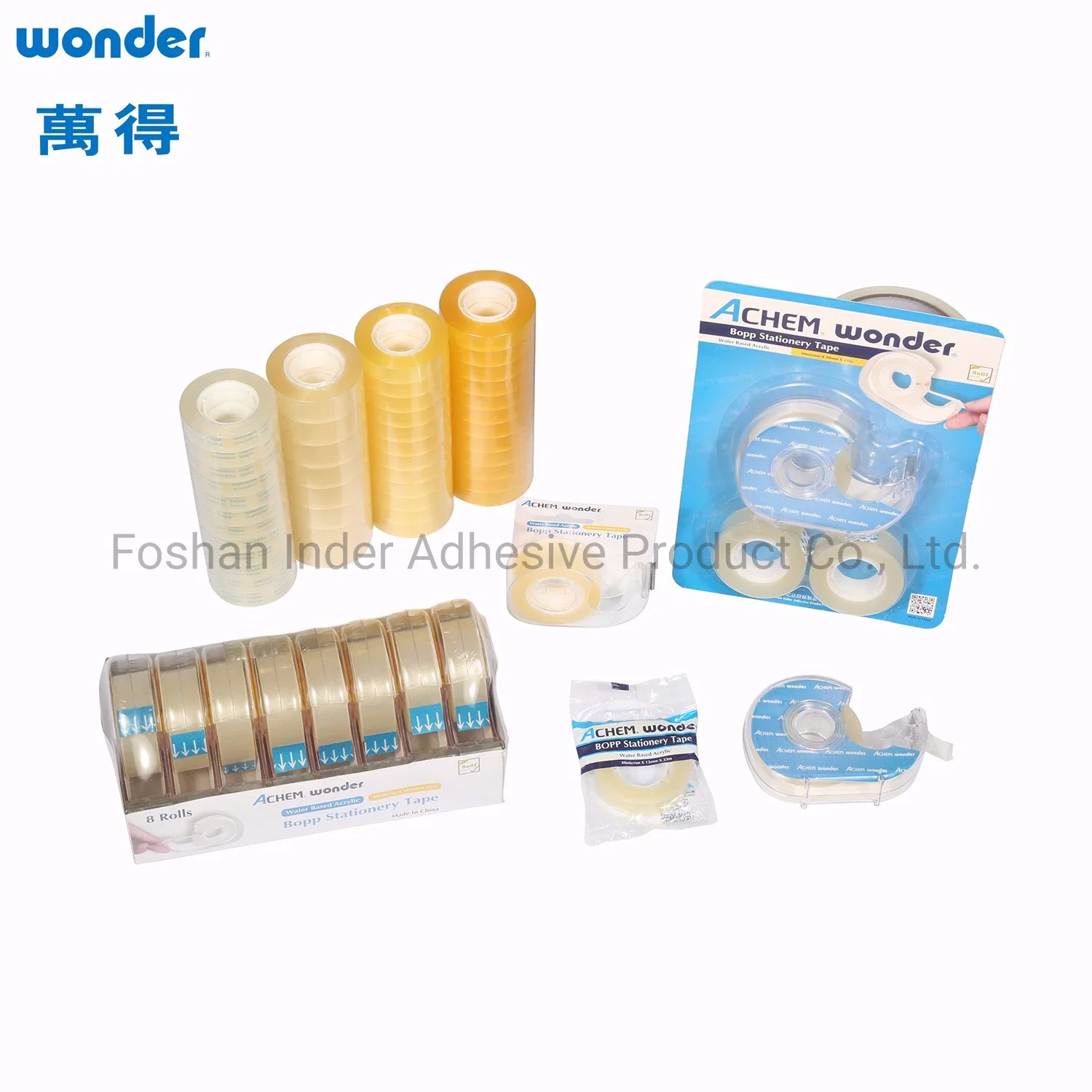 Wonder Brand Reliale Quality Stationery Tape/ /BOPP Tape Dispenser/ /Cutter for Office