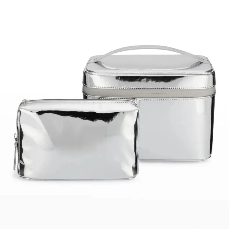 High quality/High cost performance Fashion Ladies Silver Cosmetic Bag