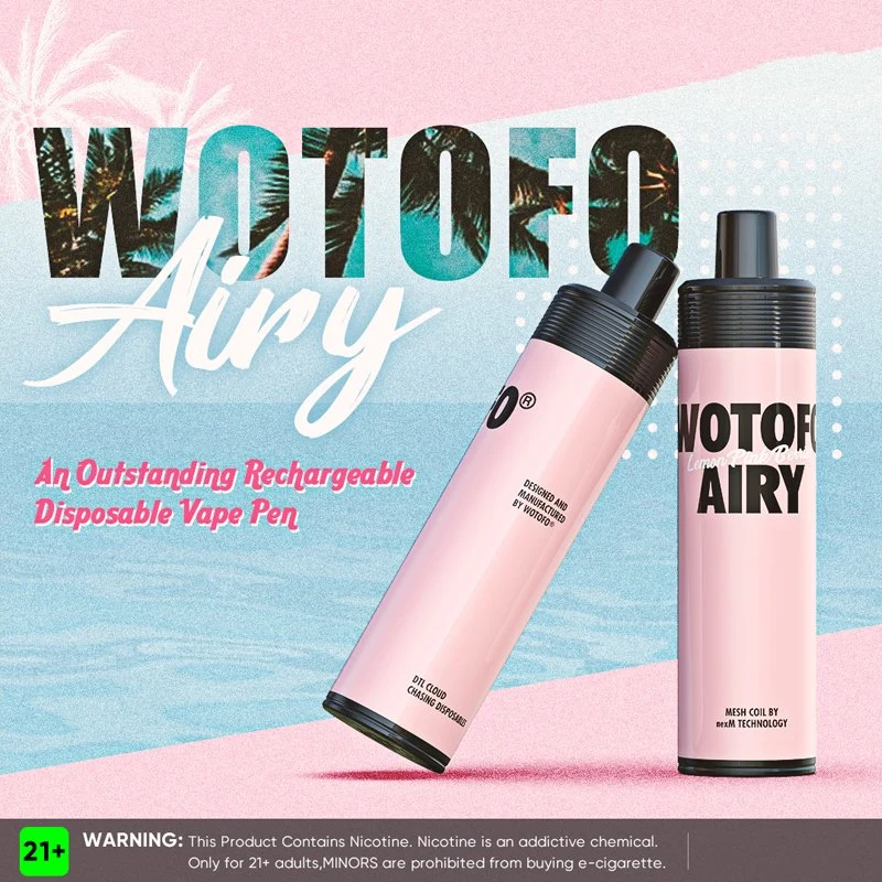 2023 الولايات المتحدة أفضل بالجملة I Vape Wotofo الهواء 1000 أطواق علبة تبخير من نوع فاب E-Cigarette مخصصة لعلبة بار Dtl قابلة للاستخدام مرة واحدة