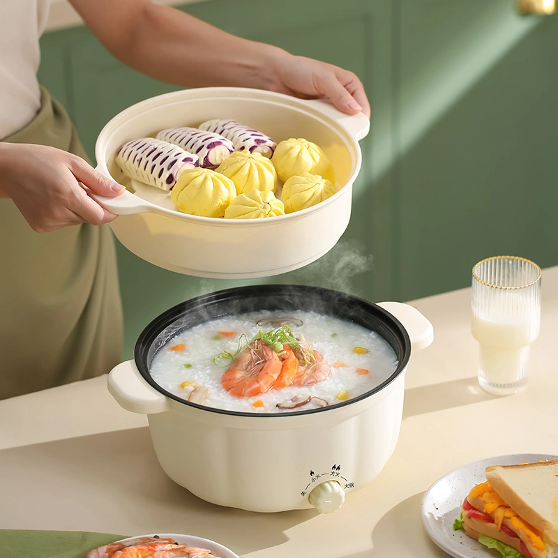 2.5-4L Pumpkin Shaped Multifunctional Electric Rice Cooker Suitable for Household Use