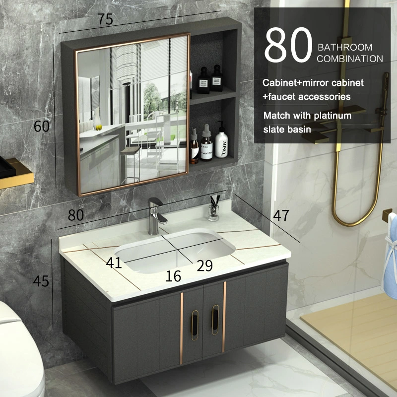 Modern Cabinet Countertop Rectangular Wash Hand Bathroom Sink Sanitaryware Basin