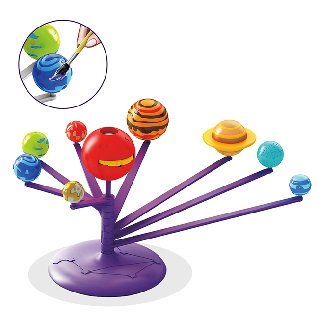 Детский планет окрашенный DIY чертеж Планетарий эксперимент Весёлые образовательные шутки Научные игрушки с функцией проекции
