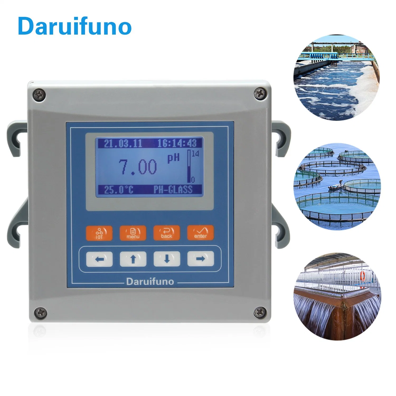 Differential Signal Online pH Instrument pH Meter for Water Treatment