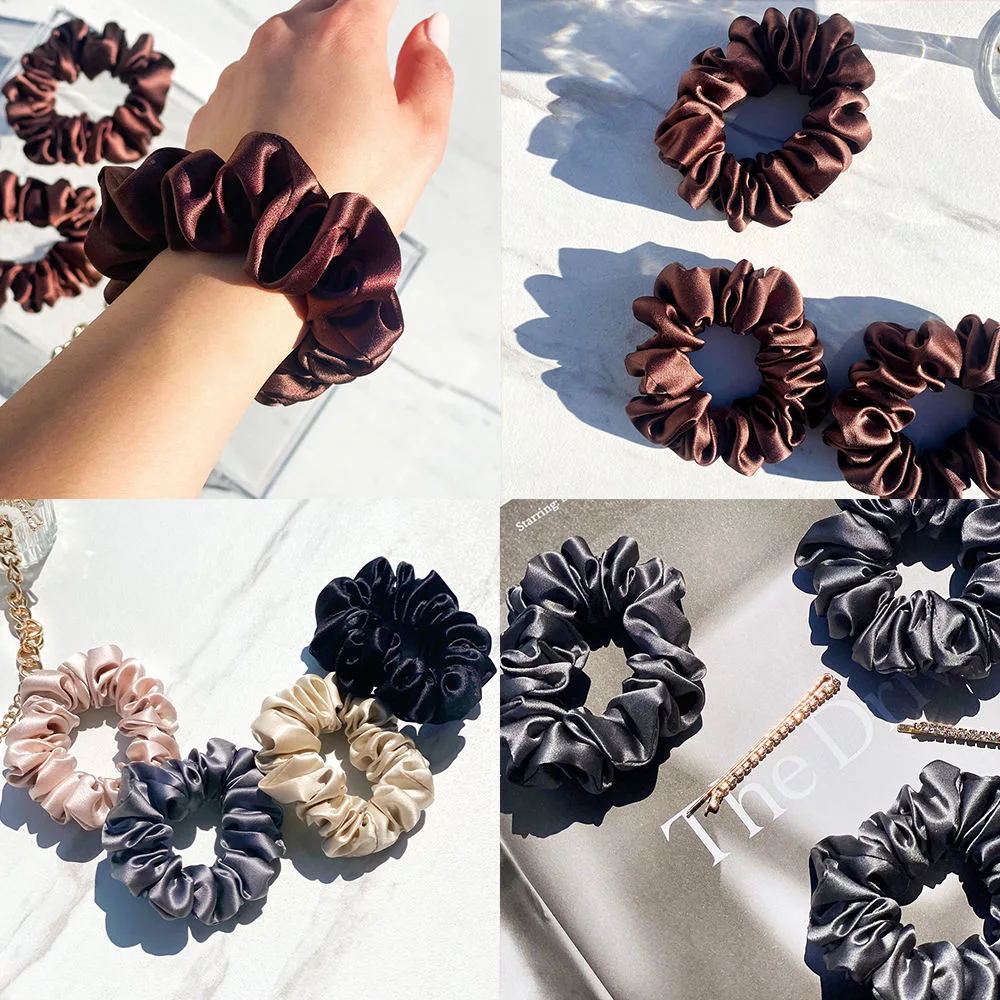 New Arrival Small Crystal Scrunchies Mulberry Silk Scrunchie Set 3PCS Set Hair Accessories for Woman Hair Band/Hair Tie