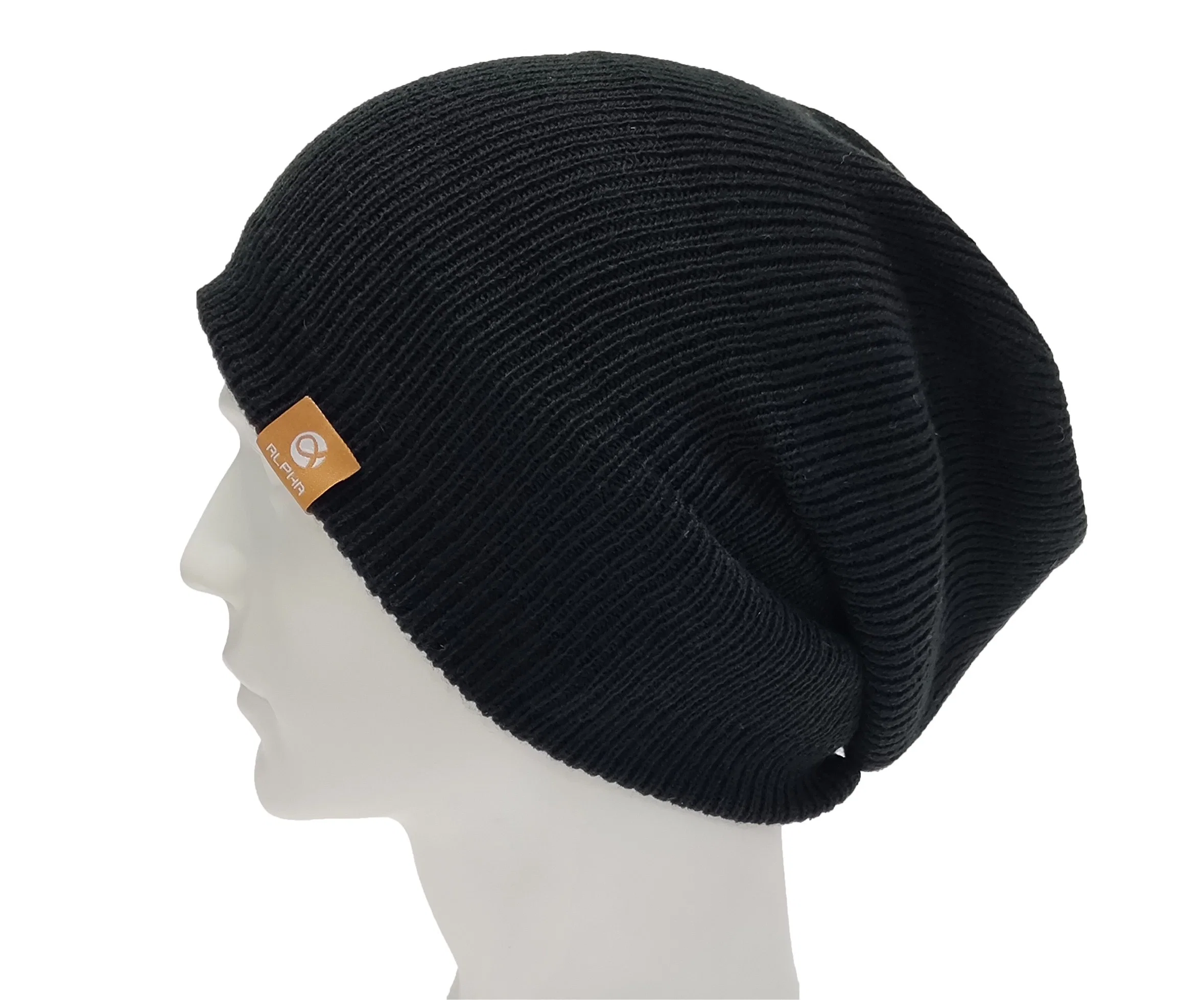 Nouveau bonnet à revers de mode avec logo tissé pour l'hiver.