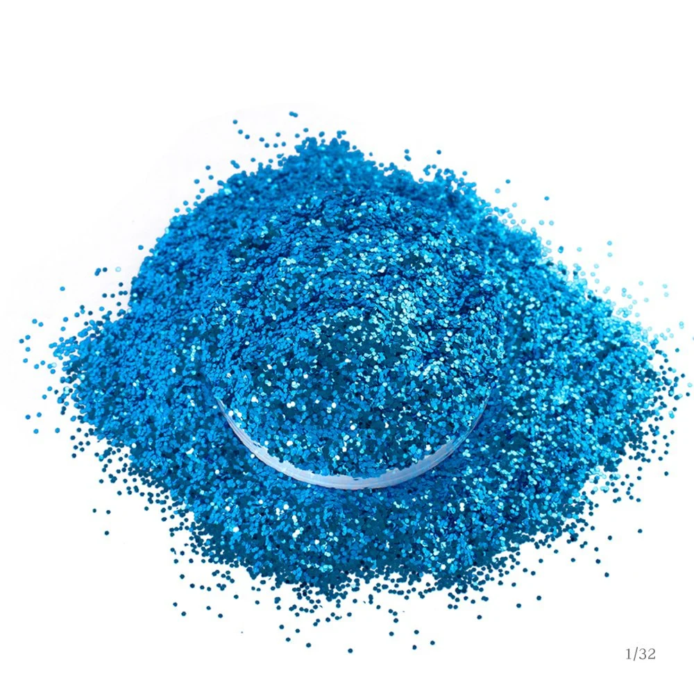 G2469 Wholesale/Supplier Bulk Extra Fine and Thin Jade Blue Pet Glitter Powder for Craft Christmas Tree Decoration