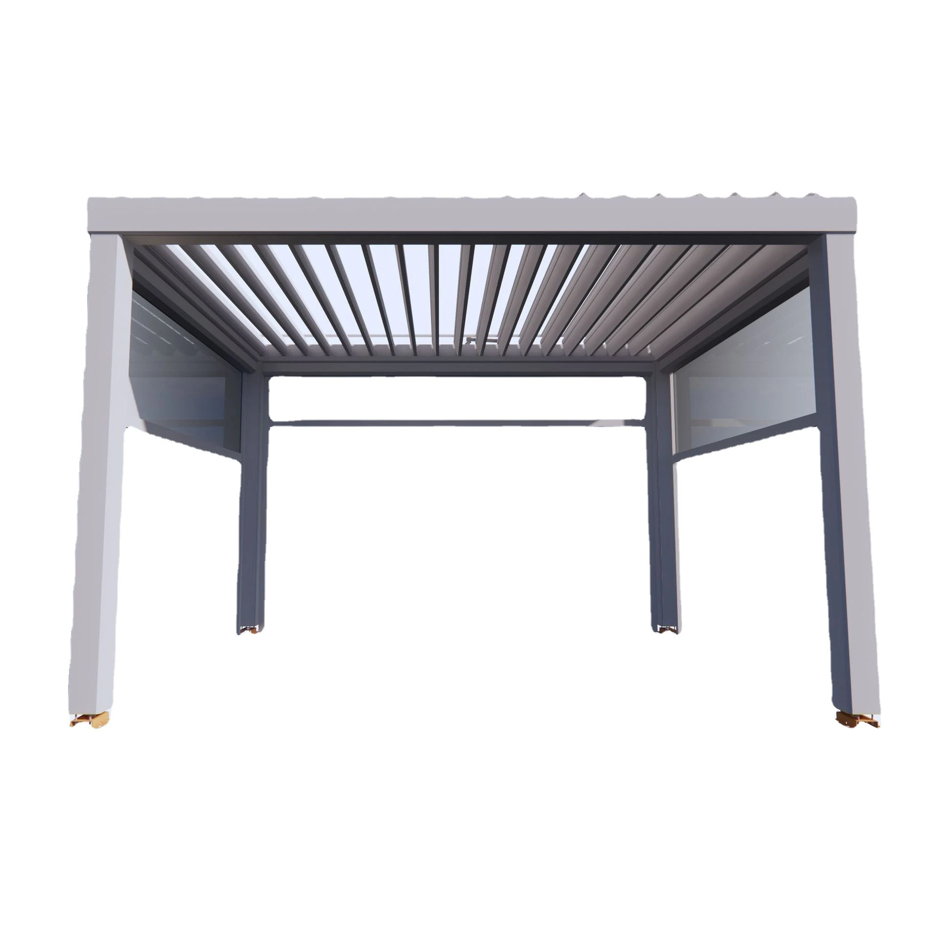 Aluminum Alloy Electric Louver Garden Landscape Villa Leisure Pavilion Outdoor Courtyard Gazebo