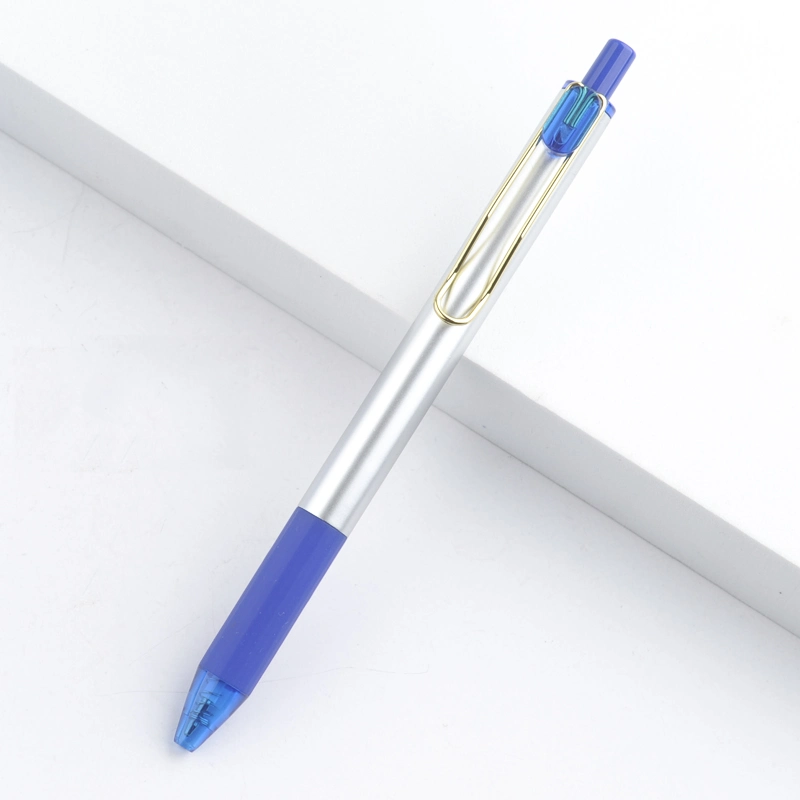 Wholesale/Supplier Promotional Silver Plastic Click Personalised Company Ball Pen