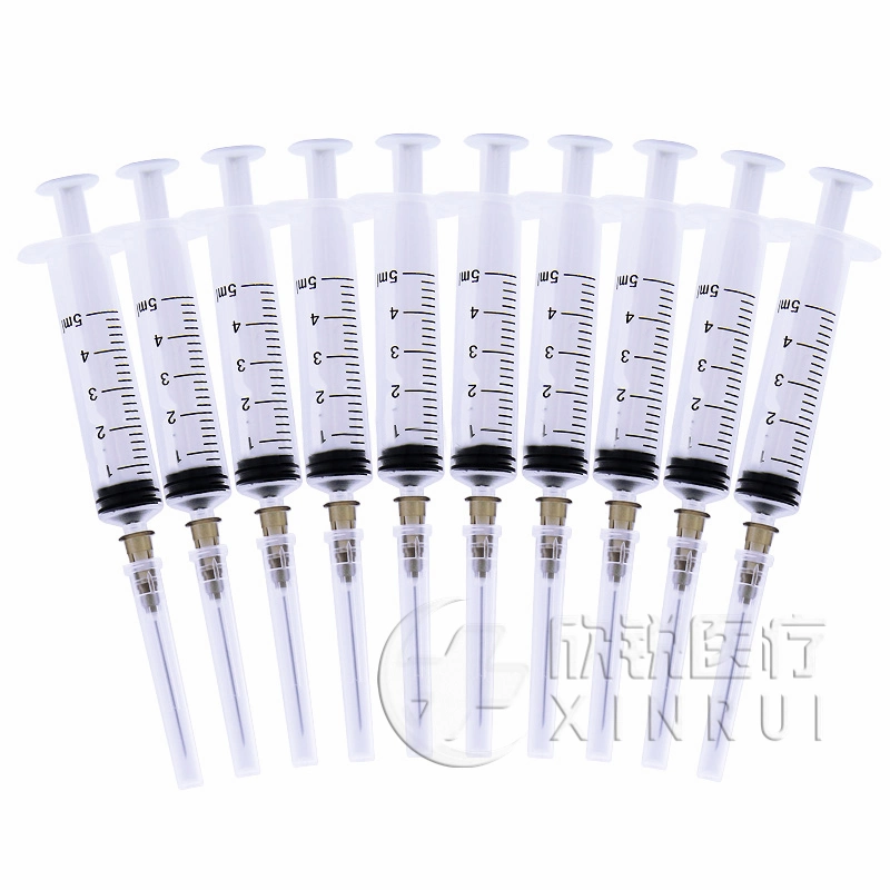 Medical Disposable Luer Slip Plastic Syringe with Needle