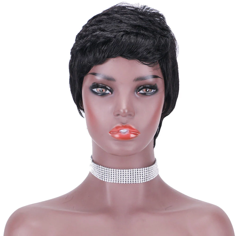 Pixie Cut 100% Full Machine Brazilian Human Hair Wig