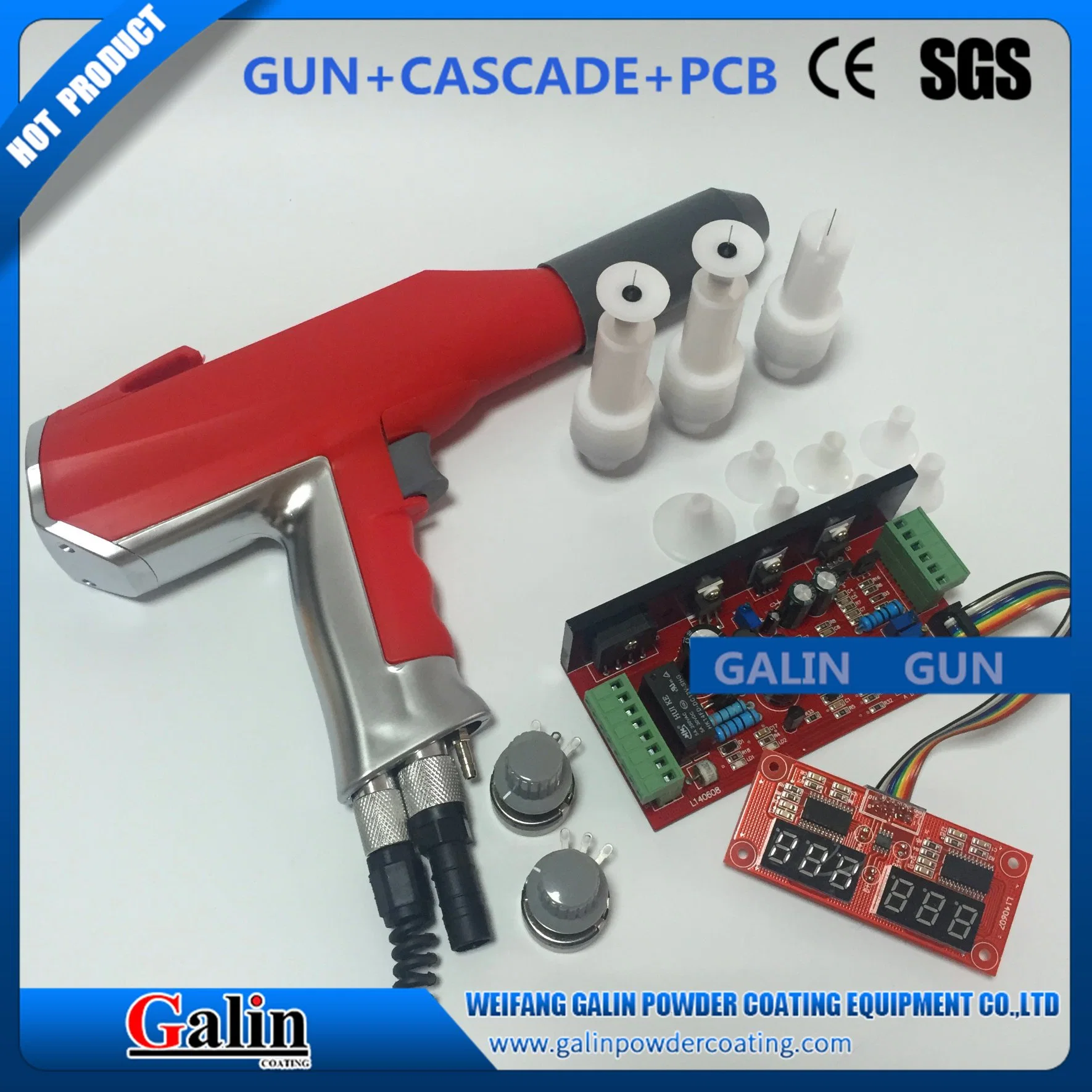 Circuit Board + High Voltage Cascade +Powder Coating Gun Accessories