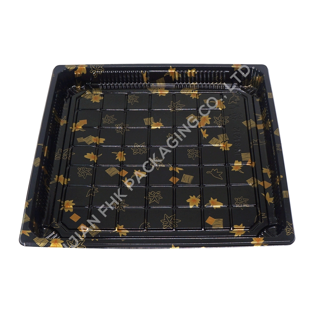 Sushi Disposable Package Containers Sushi Tray Packaging Plastic Transparent Box with Lid