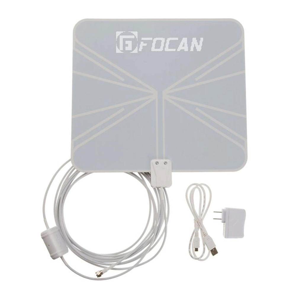La televisión digital DVB-T2 Antena plana UHF/VHF para uso doméstico