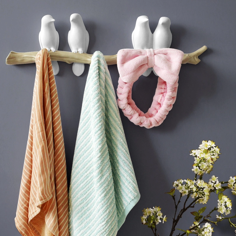 Salón Hanger Resin Bird Hanger Key Coat ropa de cocina Ganchos para toallas