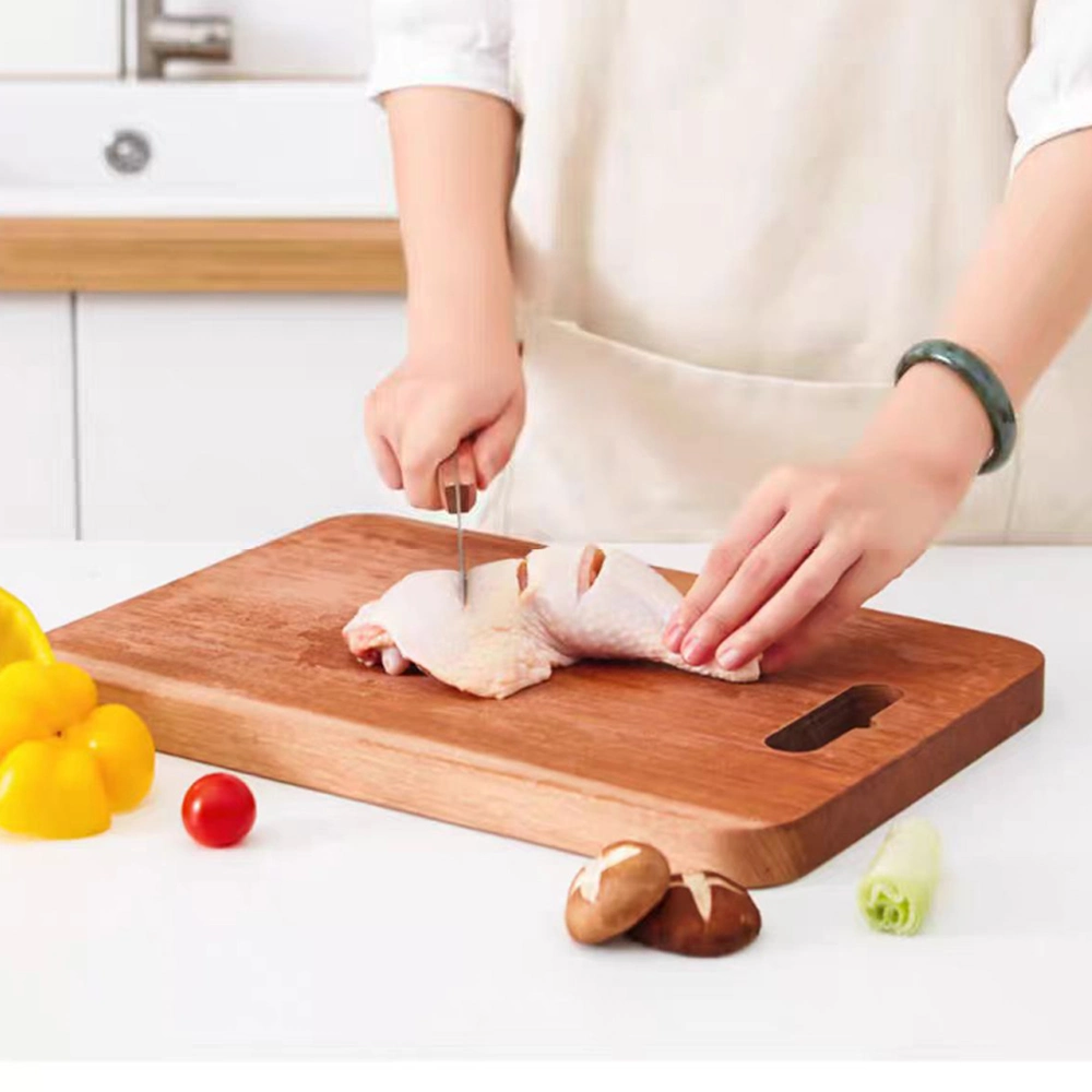 Hip-Home Double Side Cutting Board Meat Fruit Stainless Steel Wood Chopping Board