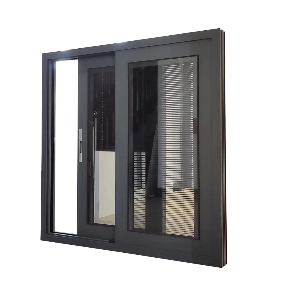 Factory Price Vertical Sliding up Down Folding Aluminium Double Glass Folding