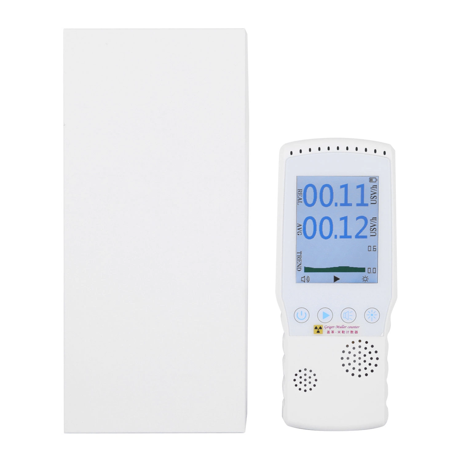 2023 Geiger Counter Alarm Display Nuclear Food Radiation Meter Dosimeter Beta Gamma X-ray Tester Radioactive Detector Radiometer for Radiation Measurement