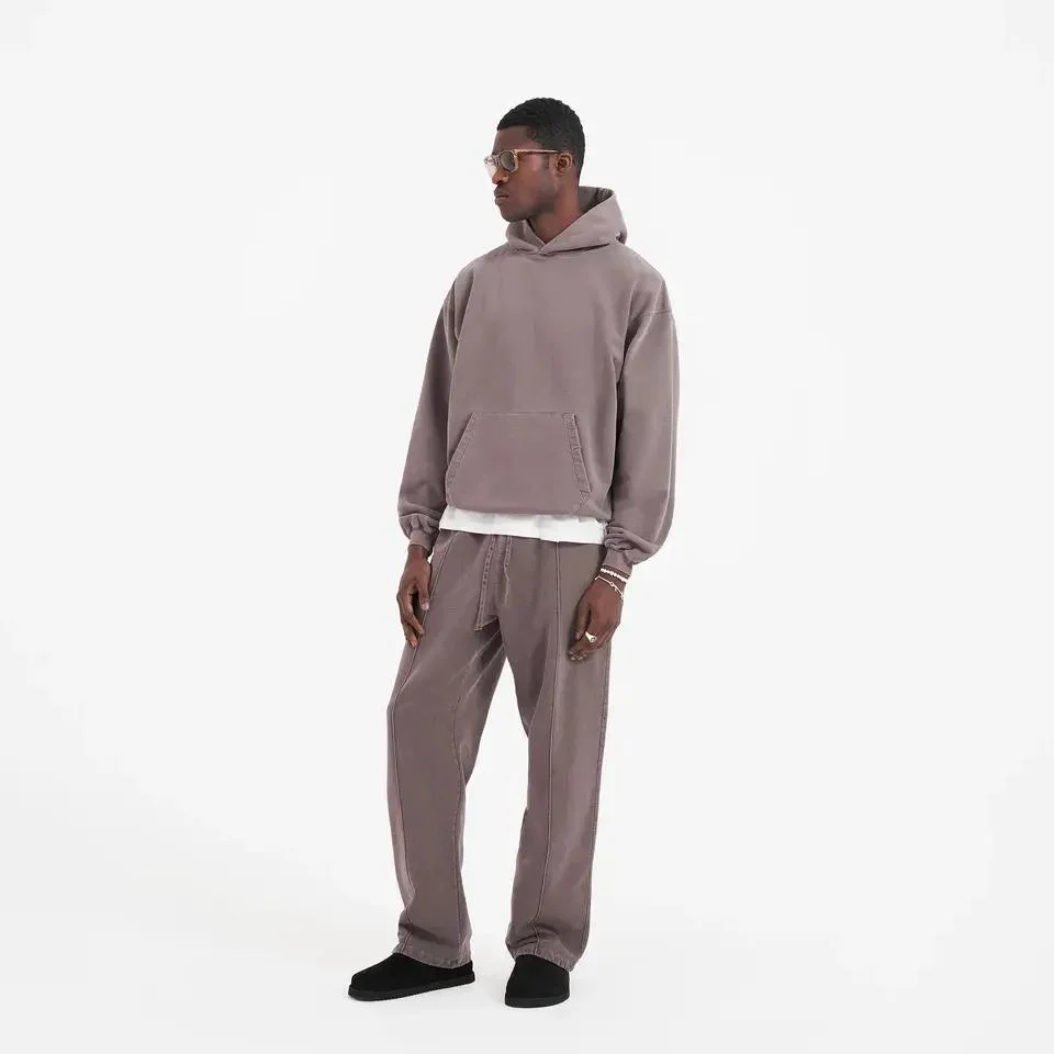 French Terry Heavy Weight Tracksuit Boxy Fit Oversized Vintage pour Homme Ensemble de surtailleur