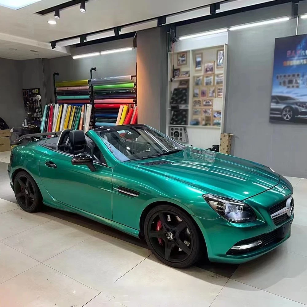 Tsautop PET Matal Emerald Green car vinyle emballer autocollant PVC