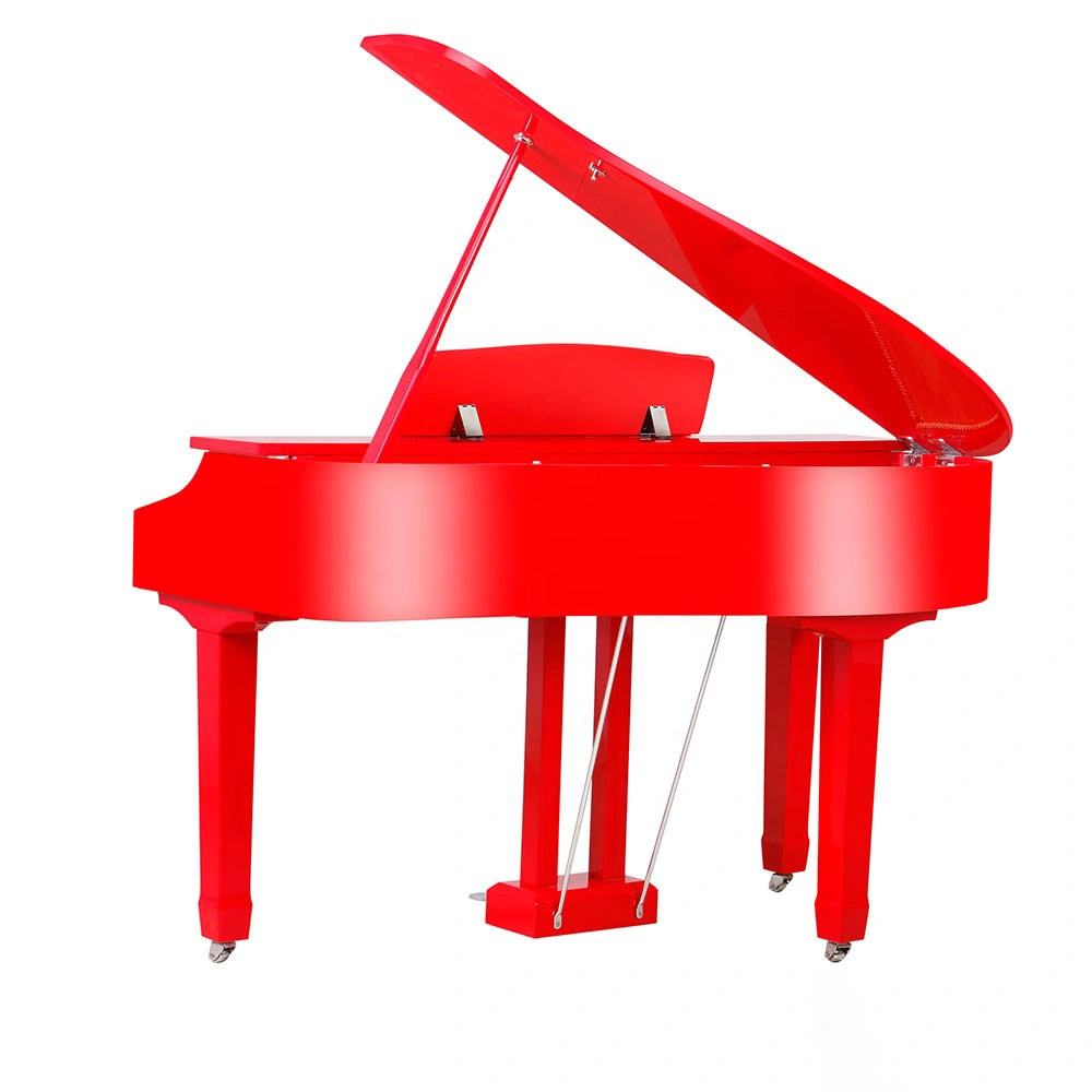 Factory Price Digital Baby Grand Piano with 88keys MIDI Keyboard 086 Red Finishing