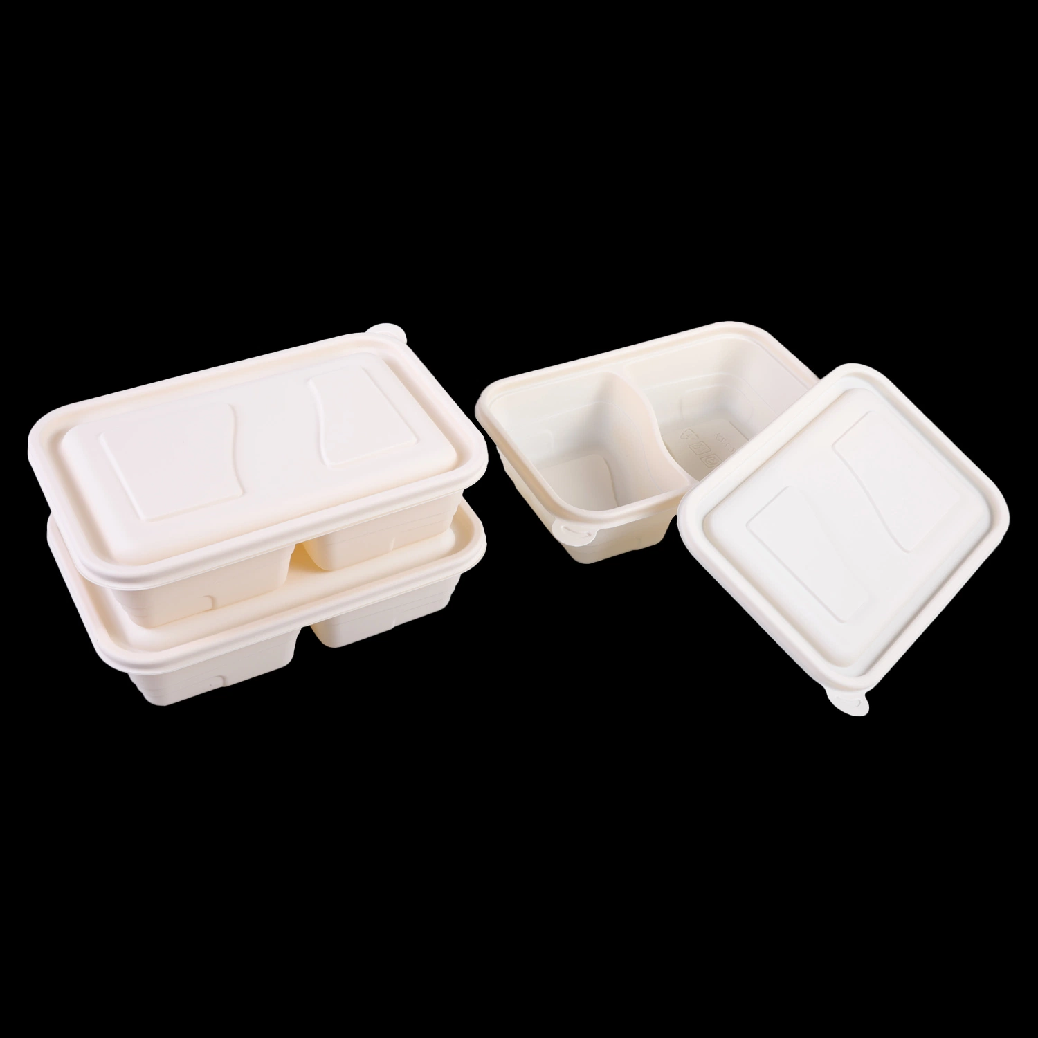 Disposable Bento Lunch Box Meal Prep Picnic Food Storage Container Tableware with Lid Microwavable