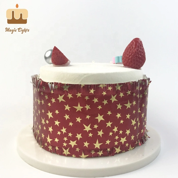 Wholesale/Supplier Gold Holly Red Merry Christmas Cake Frill Band