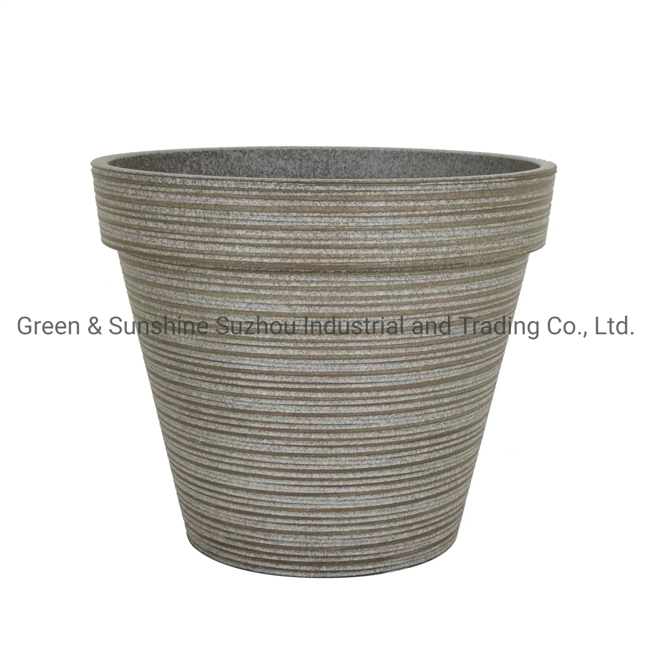 Wholesale/Supplier Best Price High quality/High cost performance Eco-Friendly Decorative Plant Pot 12" Stone and Ceramic Looking Traditional Plastic Flower Pot Plant Pot Garden Planter