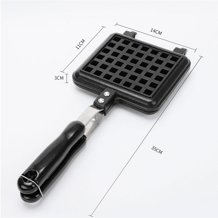 Gas Non-Stick Hogar Cocina Pan de Molde Molde Waffle Maker Plancha de cocción cocinar gofres Herramienta, molde para hornear, Waffle Maker