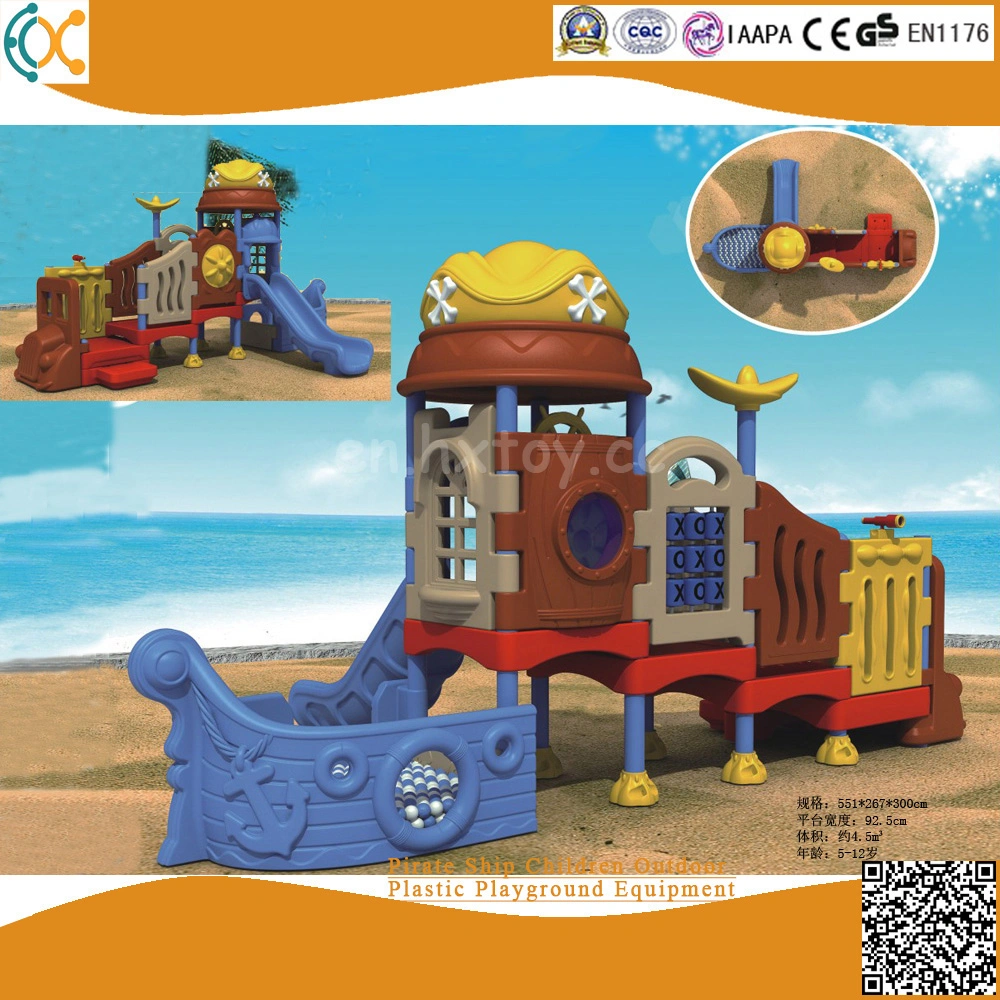 Pirate Ship Design Children Outdoor Plastic Playground Equipment