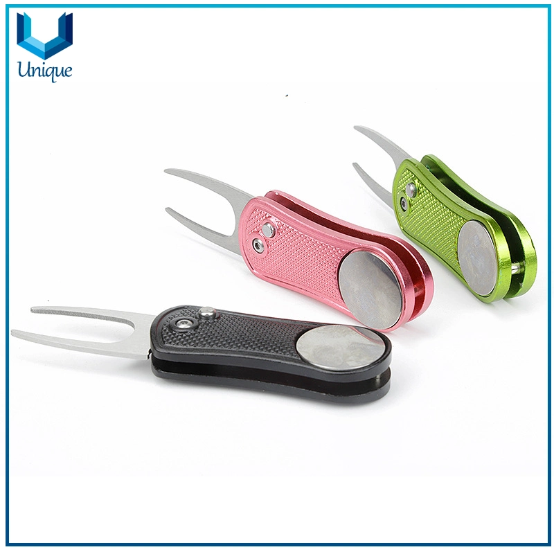 Ball Marker Supplier Multifunctional Bottle Opener Golf Divot Repair Tool with Custom Metal Golf Ball Marker