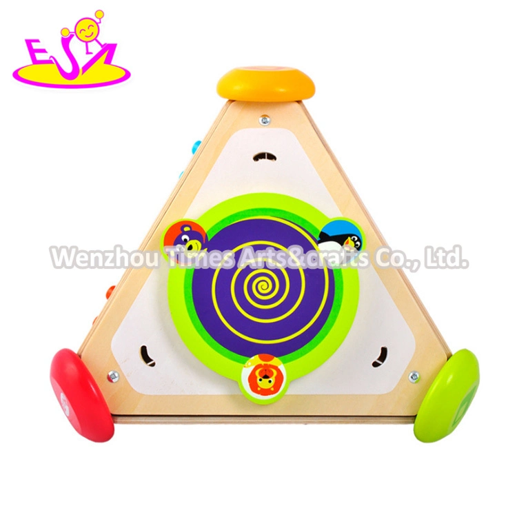 New Hottest 4 in 1 Preschool Wooden Baby Triangle Cube of Activities W12D083