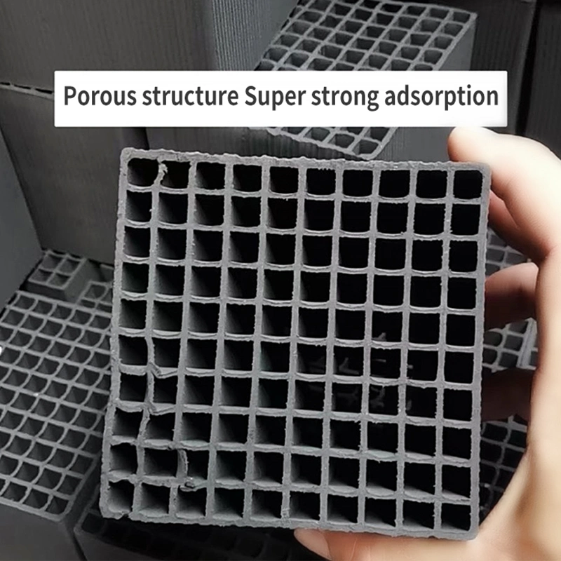 100X100X100mm Ctc70% Honeycomb Activated Carbon Price for Acid Air Purification