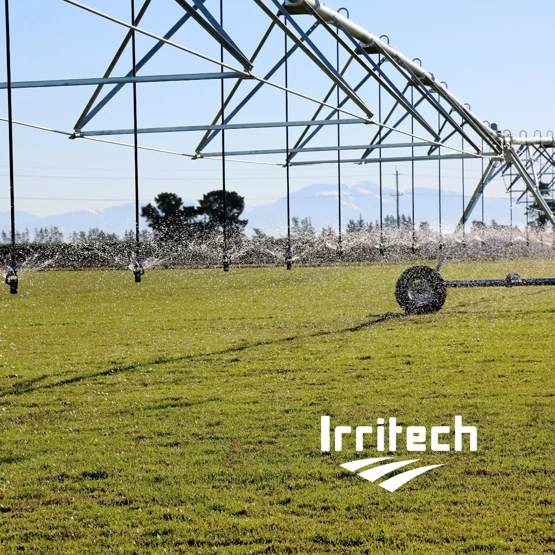 Mechanized Irrigation System Type Which Irrigates Crops in a Circular Pattern Around a Central Pivot