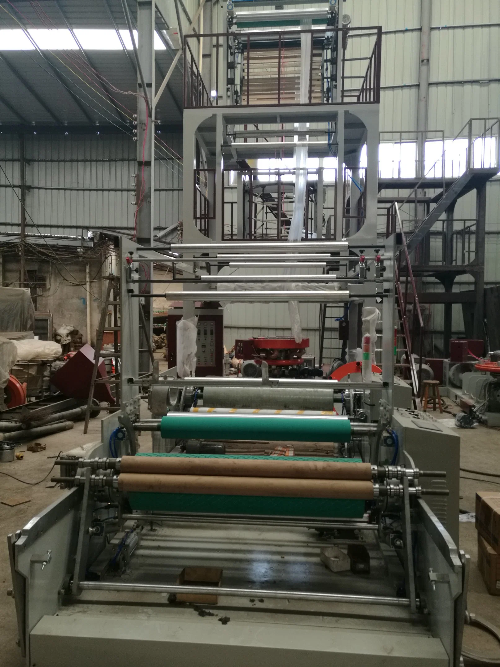 3 Layer Rotary Die Head Biodegradable Wide Film Blowing Machine