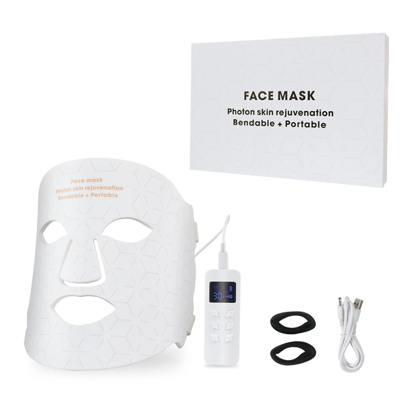 Collagen Regeneration 4in1colors Silicone Red LED Light Therapy Daily Use Facial Mask