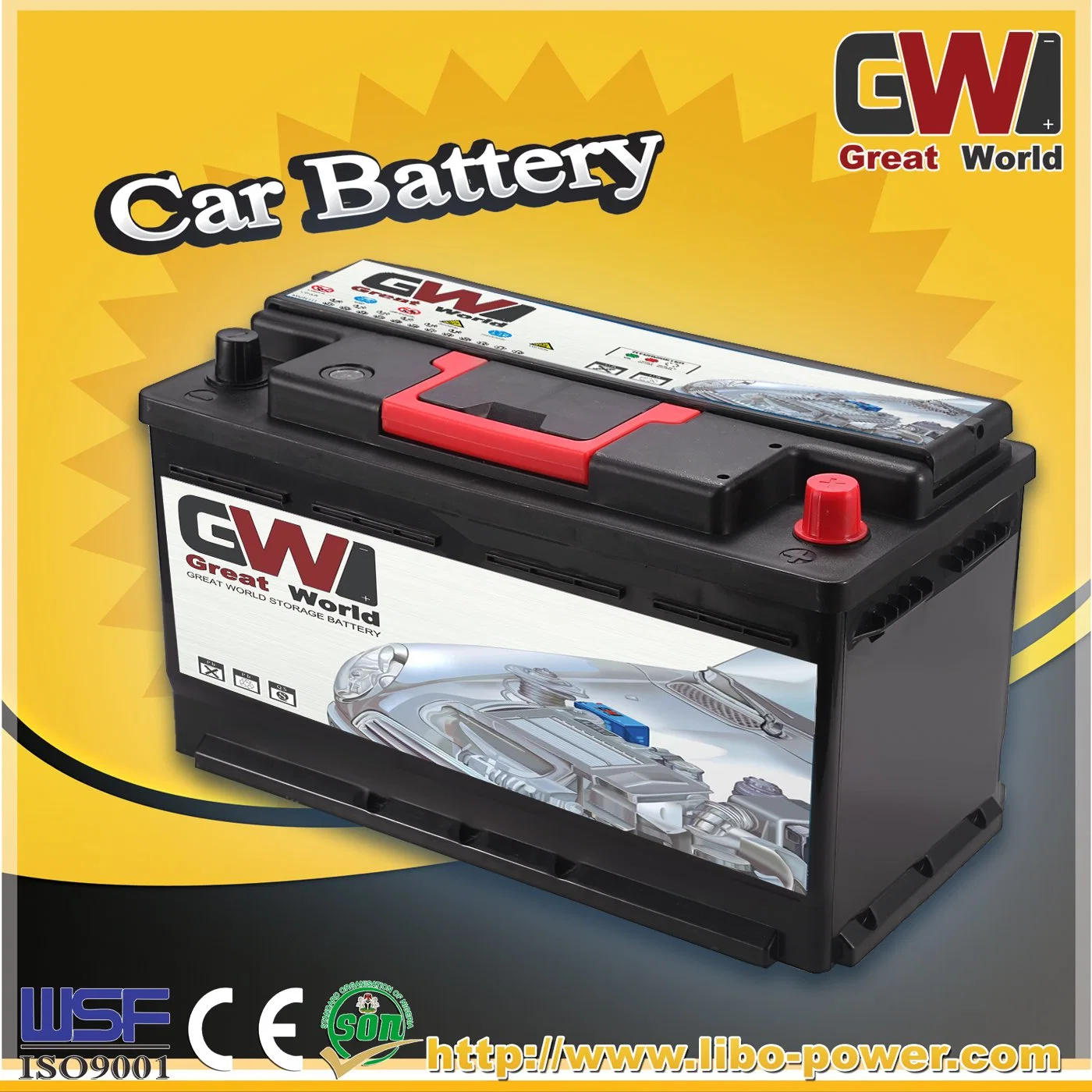 12V 100ah Good Starting Stong Power DIN100 Mf Car Battery