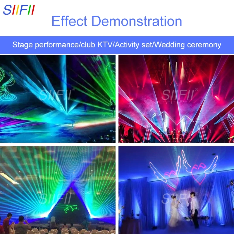 PRO Scanning Effect Laser Projector Laser Show 2 Eyes/Heads/Holes/Tunnels/Lens RGB 3in1 Full Color Laser Light