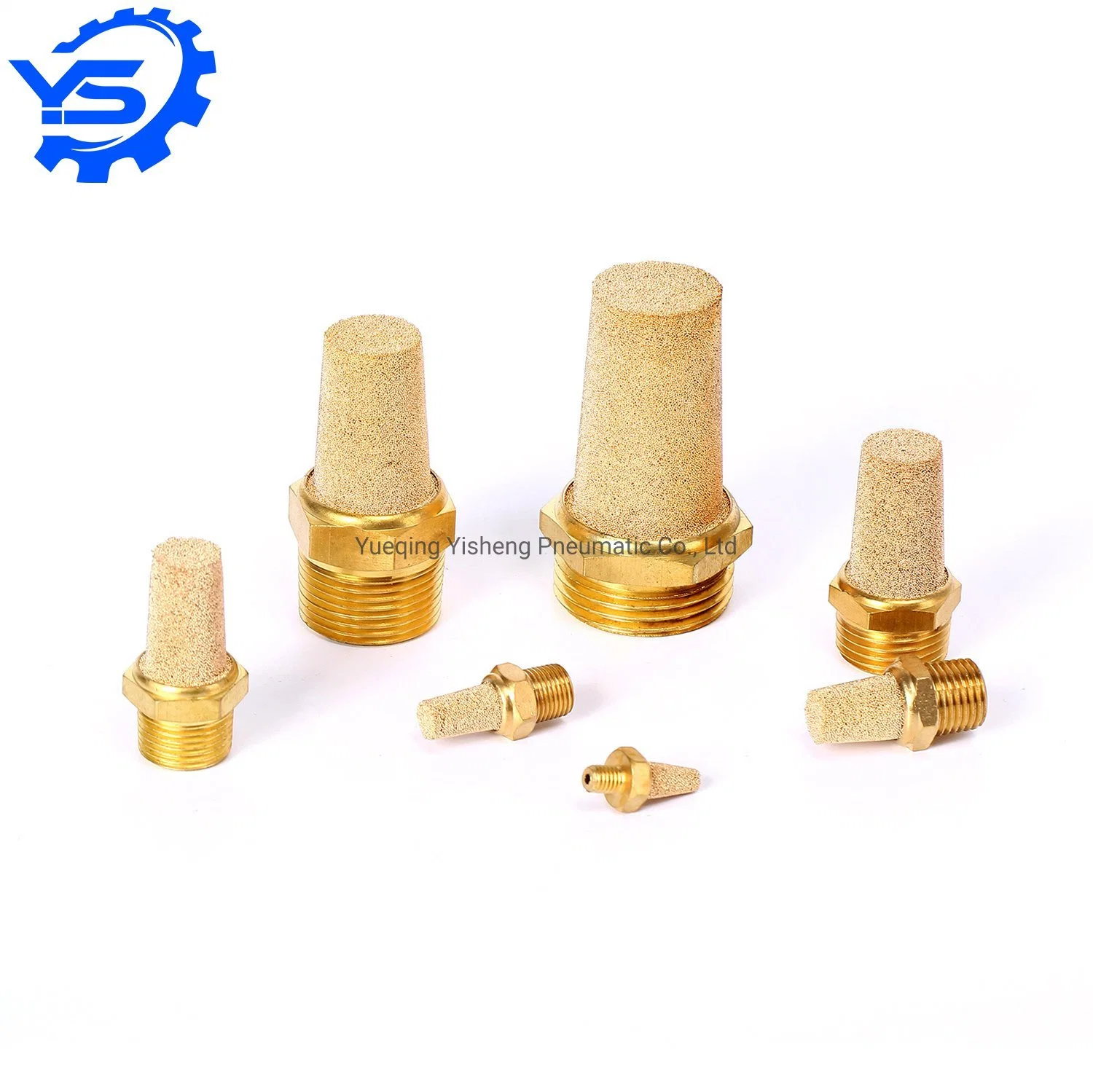 Pst Type Brass Material Pneumatic Component Muffler Silencer for Pneumatic Solenoid Valve Cylinder