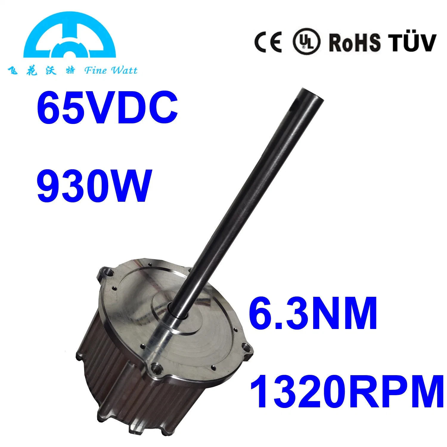 Motor servo assíncrono de ventoinha elétrica CC CC sem escovas de 930 W. Porta de garagem binário elevado da ferramenta manual de alta potência 6,3 nm 1320-3000 rpm Alimentação da bateria de lítio de 64 V.