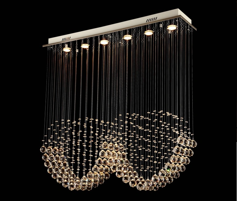 Lustre de luxe moderne en cristal, éclairage suspendu de grande taille, plafonnier pour grand hôtel Zf-Cl-035.