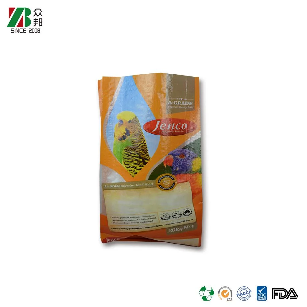 Custom Side Gusset Top Bird Rabbit Fish Plastic Pet Food Packaging Bag